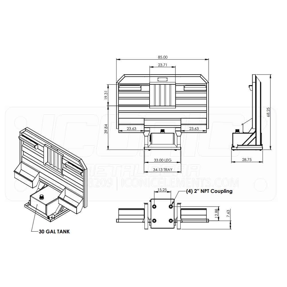 86" Cab Rack with 30 Gallon Hydraulic Tank - Image 4