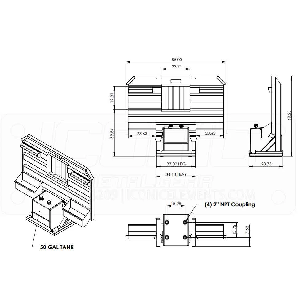 86" Cab Rack with 50 Gallon Hydraulic Tank - Image 4