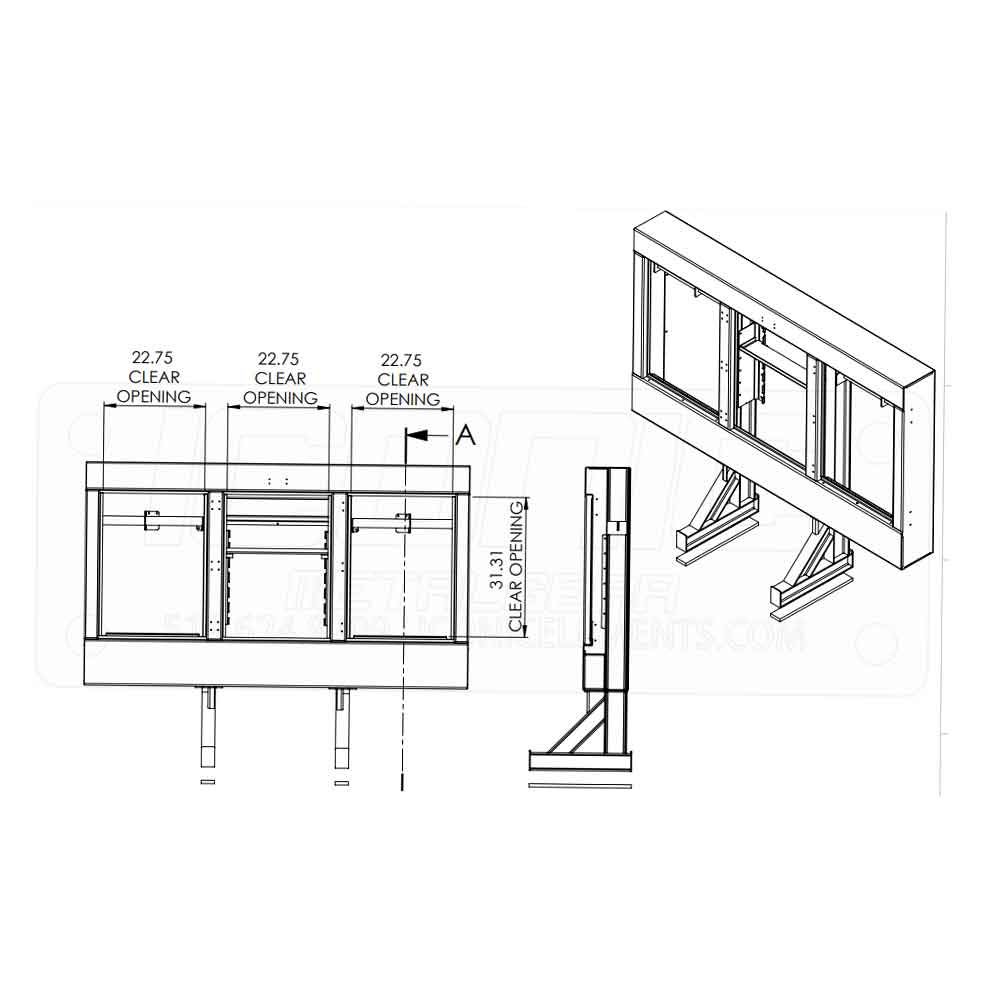 86" x 68" x 10" Enclosed Cab Rack - Image 5