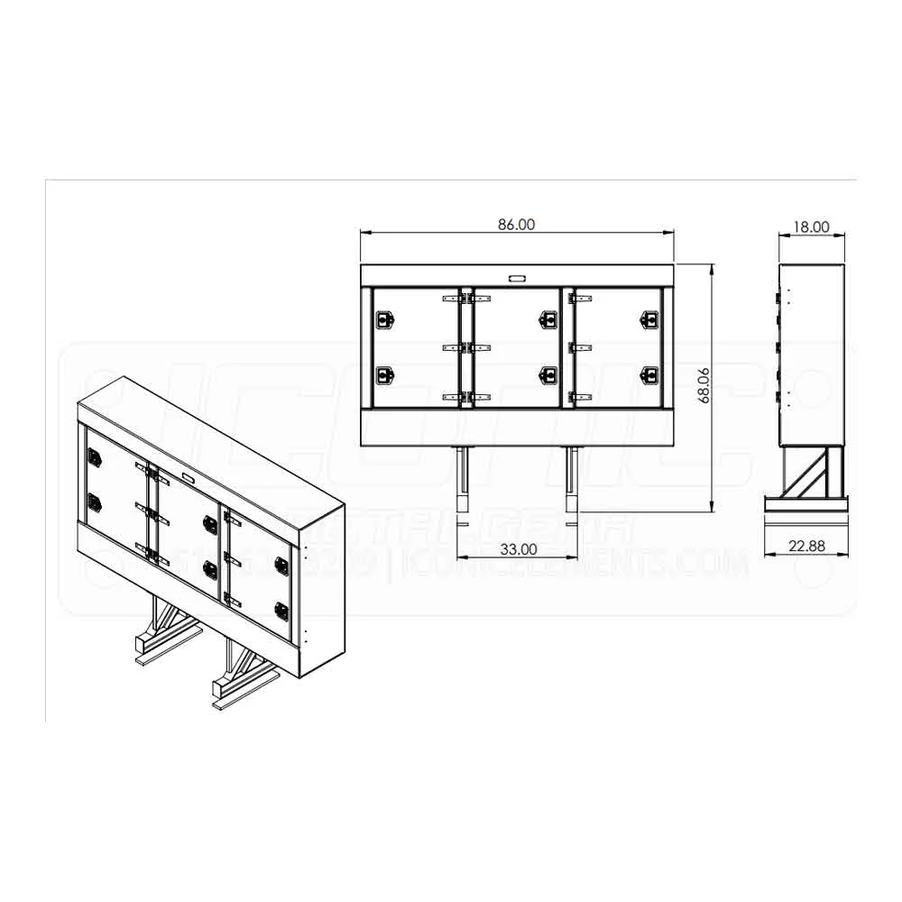 86" x 68" x 18" Enclosed Cab Rack - Image 4