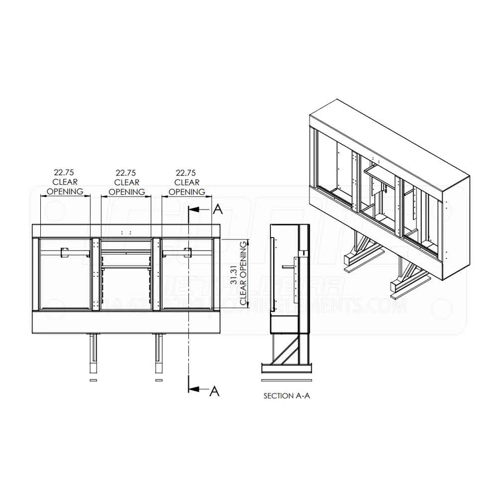 86" x 68" x 18" Enclosed Cab Rack - Image 5