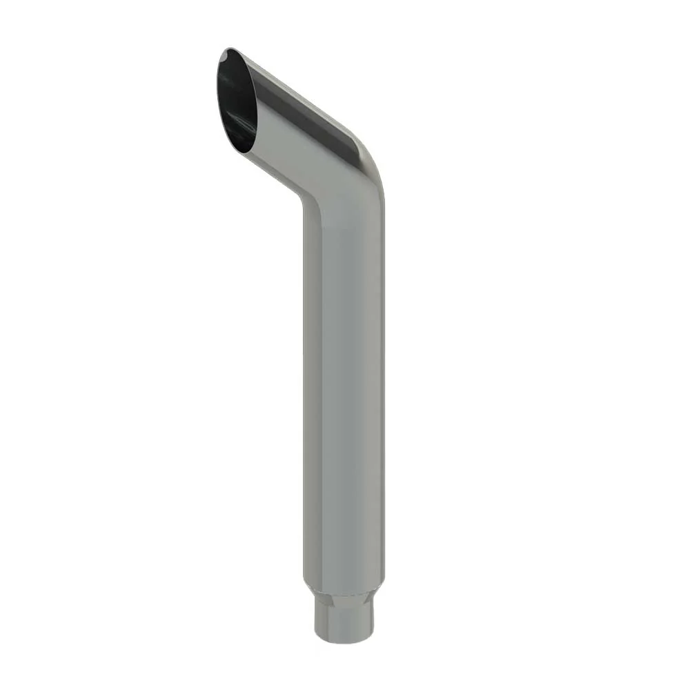 8"-5"D x 84"L Bull Horn Top Chrome One-Piece Stack