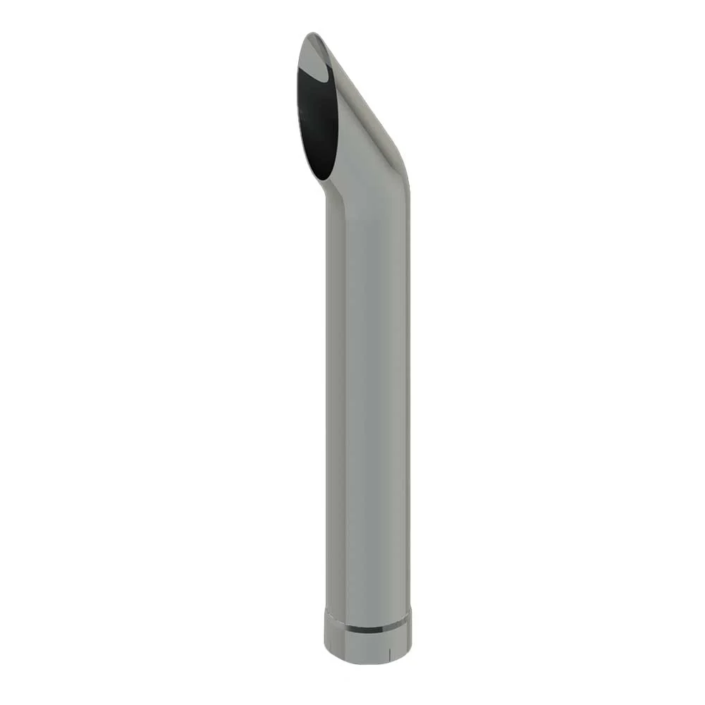 8"D x 64"L Short 30 Top Chrome One-Piece Stack with Expanded End