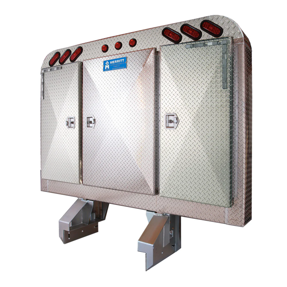 8"D x 68"H x 84"W Northern Lights Enclosed Cab Rack with Diamond Plate Aluminum Doors