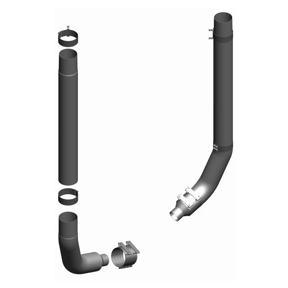 8" Kenworth W900L Exhaust Kit with OEM #1270 Elbow