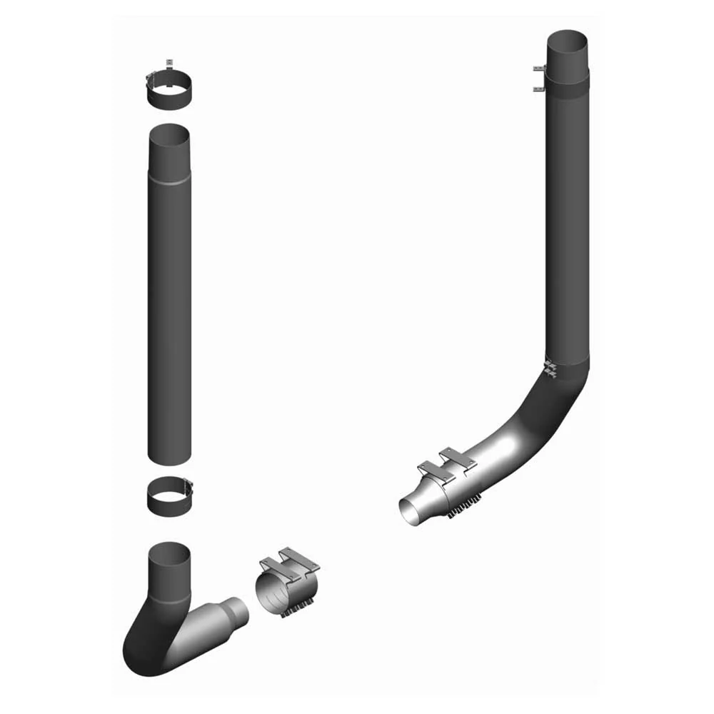 8" Kenworth W900L Exhaust Kit with OEM #1271 Elbow
