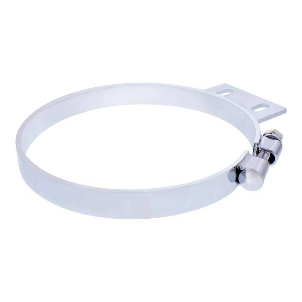 8"D x 1"W Peterbilt Chrome Exhaust Clamp - Image 2
