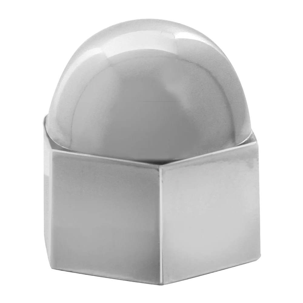 9/16" Chrome Zinc Acorn Nut Cover - Push On