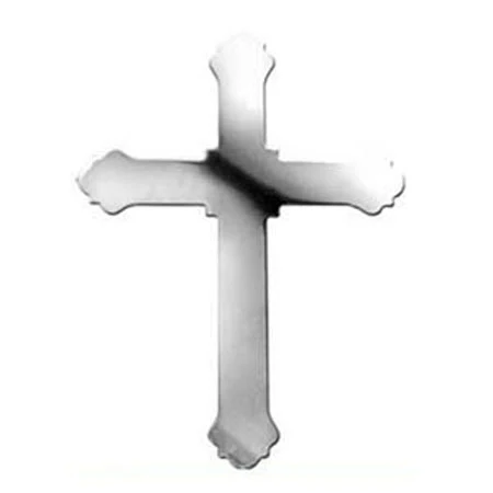 9" Chrome Cross Cut Out Stud Mount