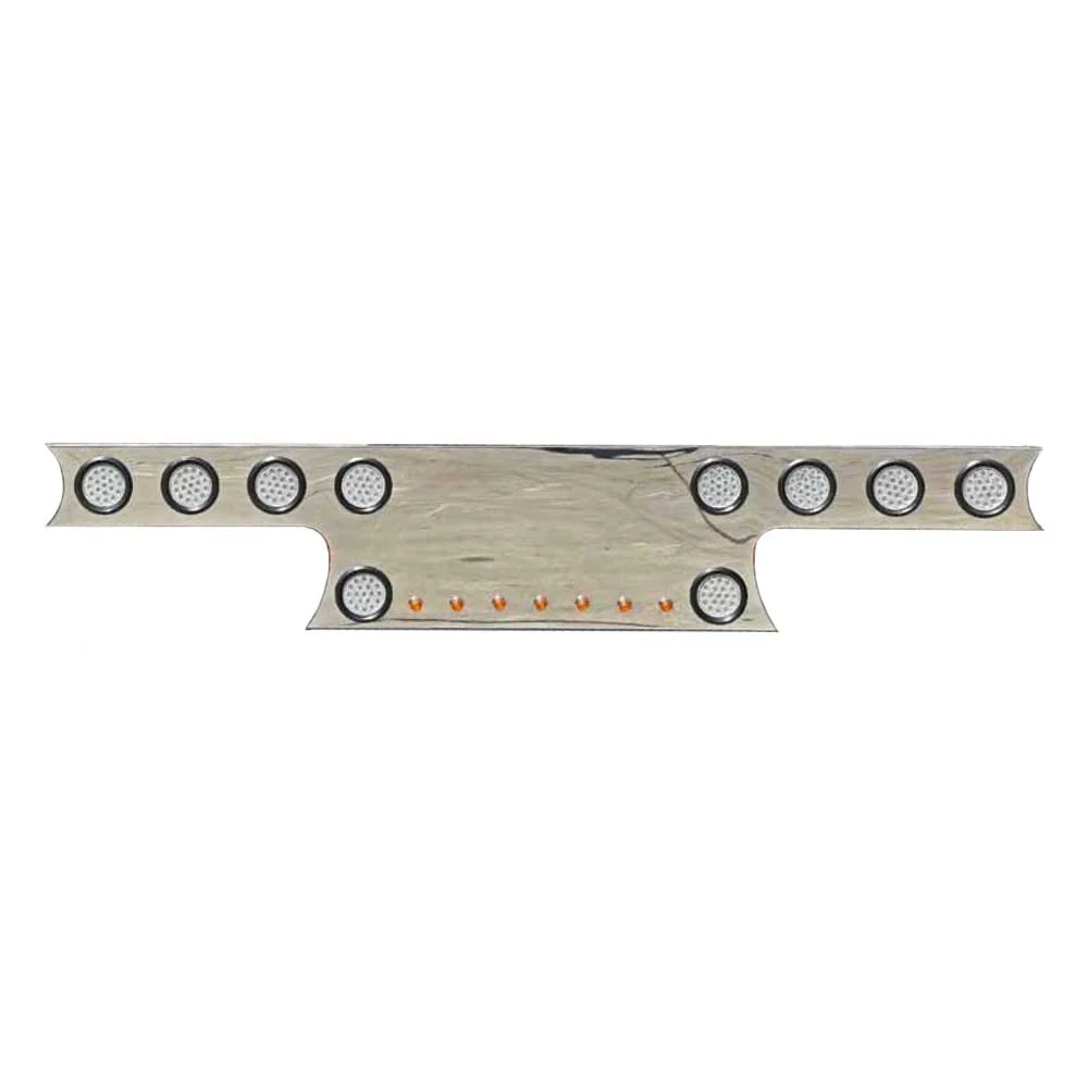 94" Jagged One-Piece Stainless Steel Rear T-Bar with Ten 4" Light Holes - Image 3