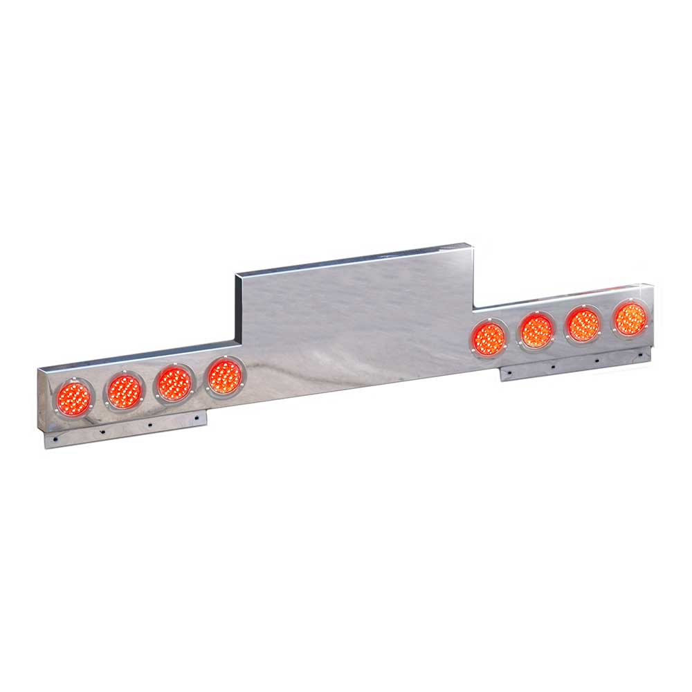 94" One-Piece Upside Down T-Bar with 45" Panel and Eight 4" Light Holes