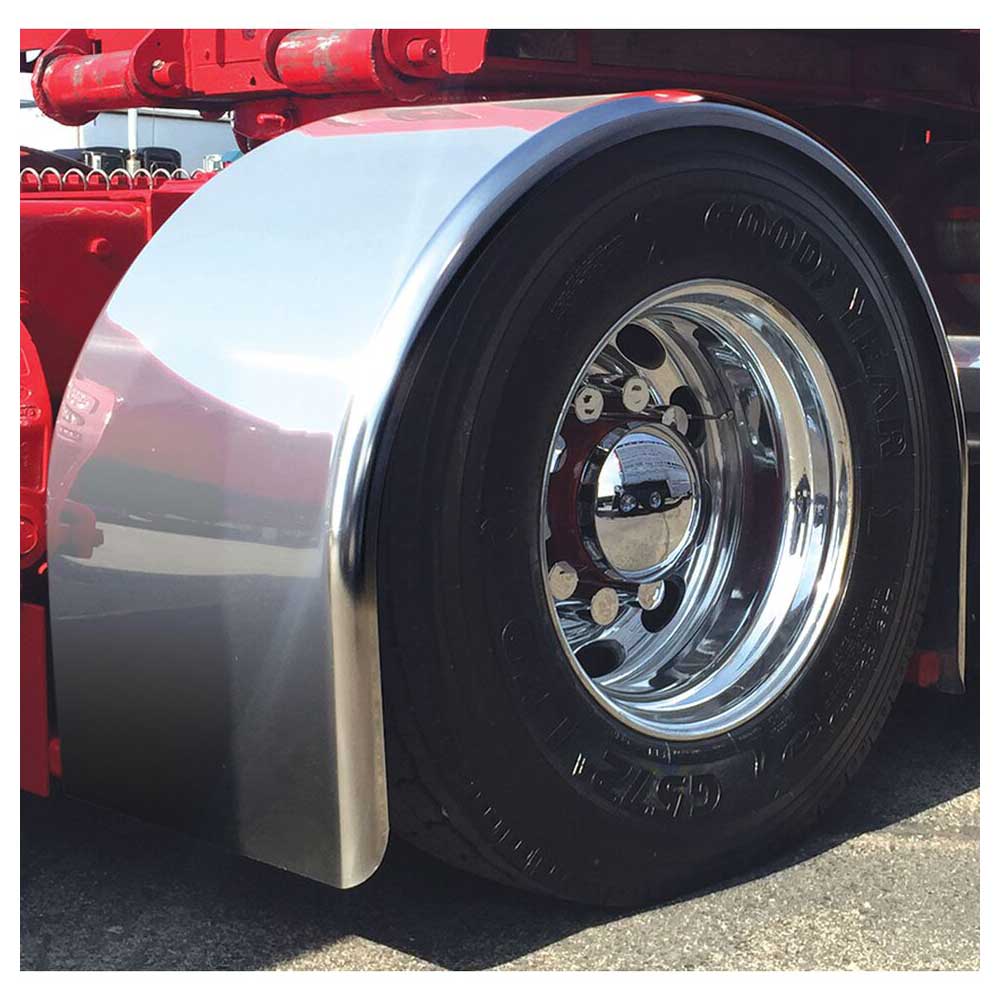 96" Paintable Aluminum Extra Long Single Axle Fenders