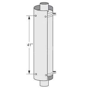 9"D x 48"L 180* SS Smooth Muffler Guard