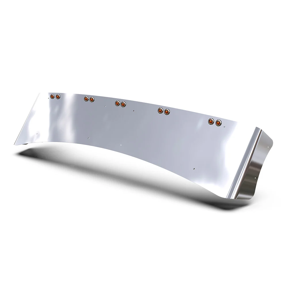 AERO 430 SS Visor KW T680, T880, W990 with Ten Amber LED Button Lights
