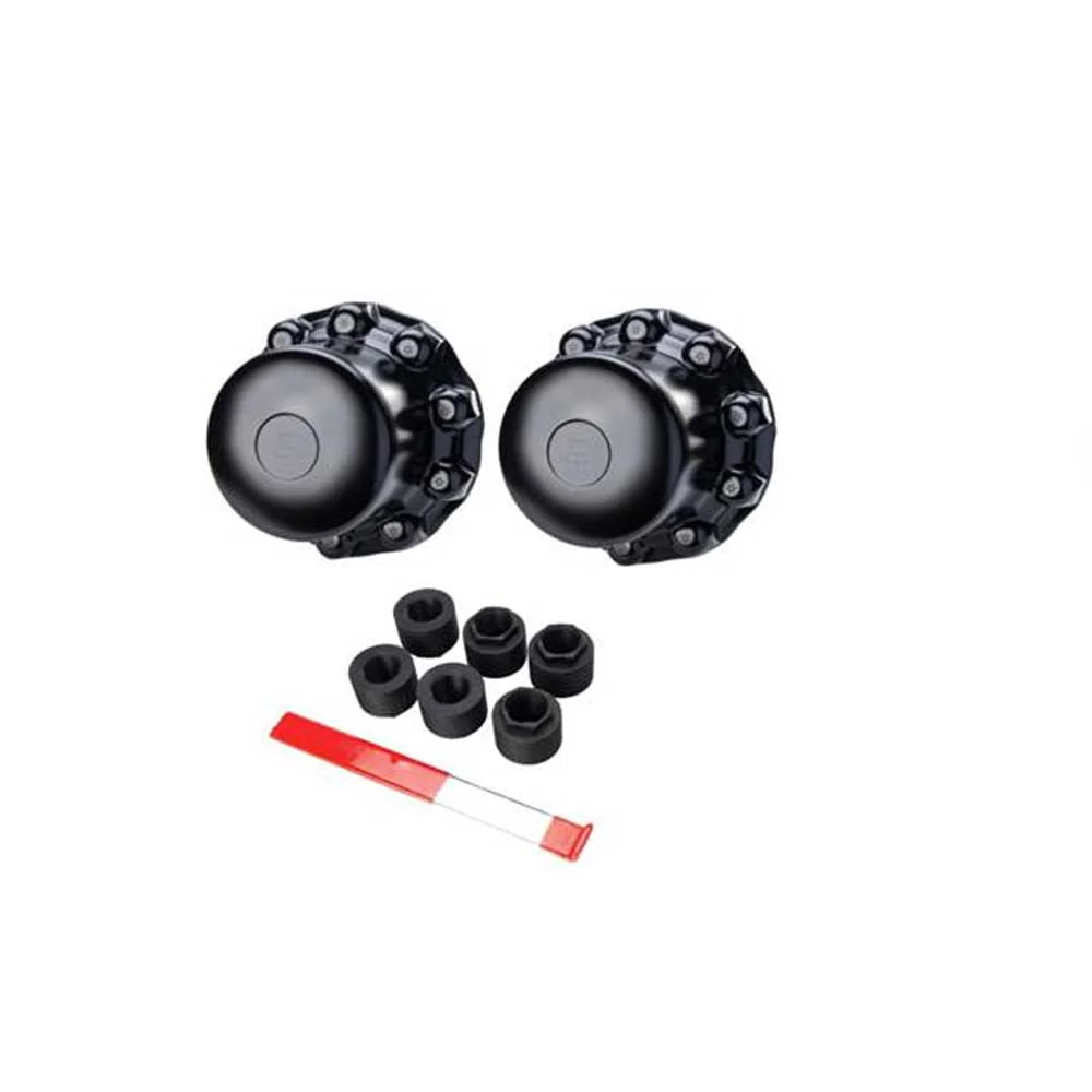 Alcoa Black Matte Rear Axle Hub Cover Kit