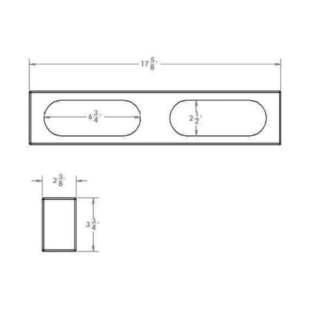 Aluminum Double Oval Light Bracket - Image 3