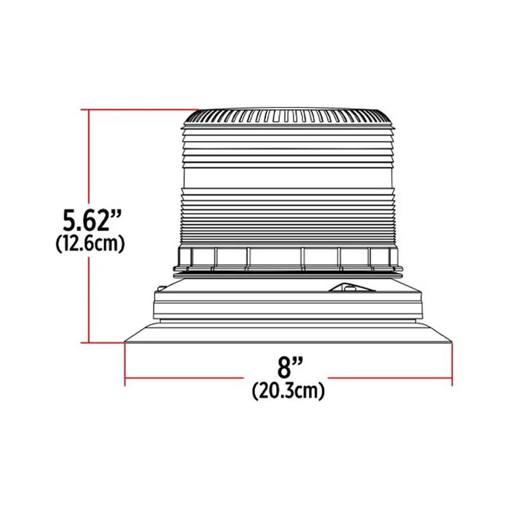 Amber Beacon Medium Profile LED Light - Image 2