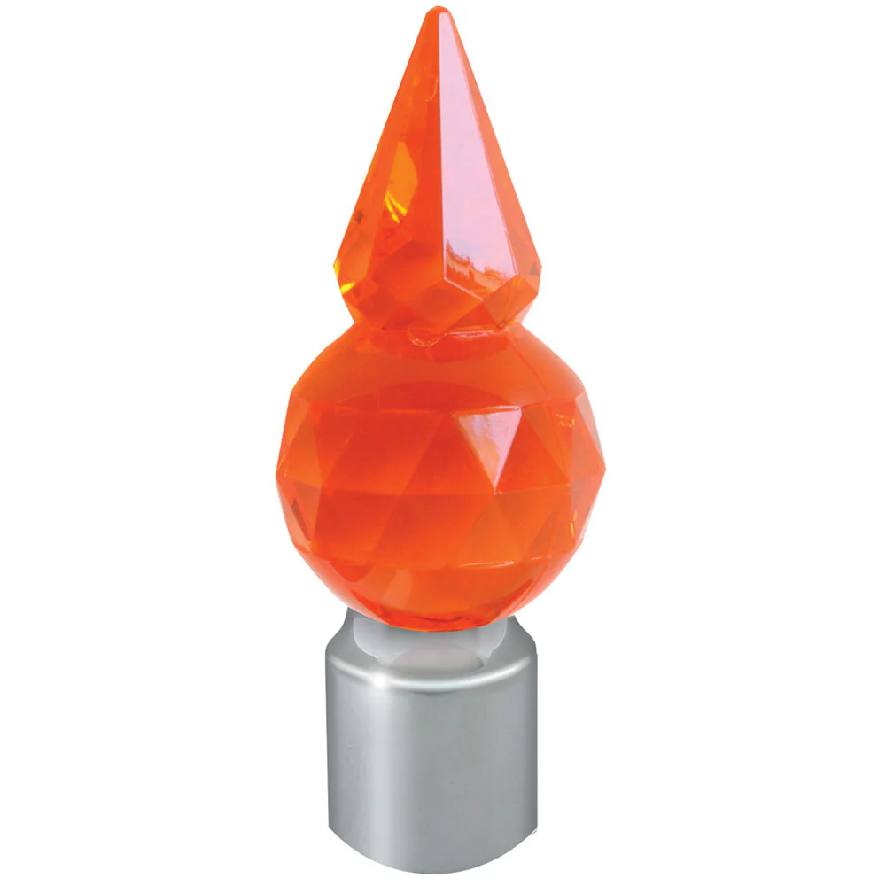 Amber Cap Stainless Steel Bumper Guide 1" - Image 2