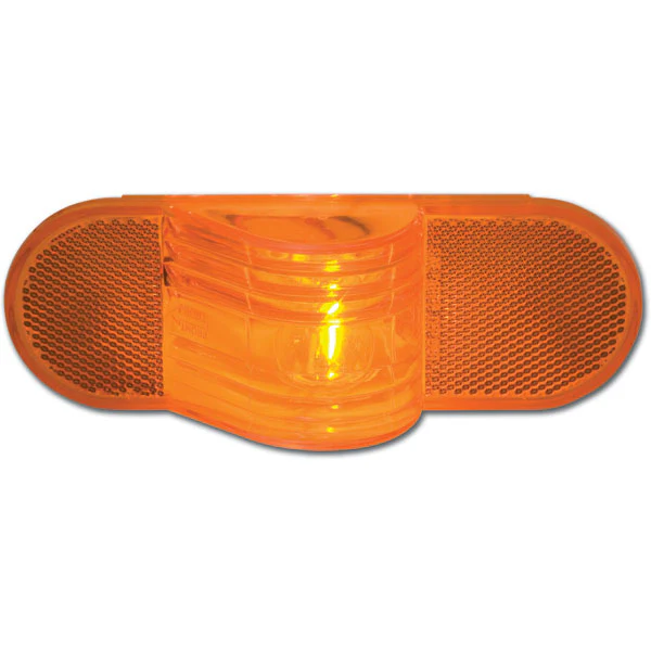 Amber Oval Sealed Light with Reflector