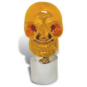 Amber Skull & SS Cap for Bumper Guide 7/8" I.D.