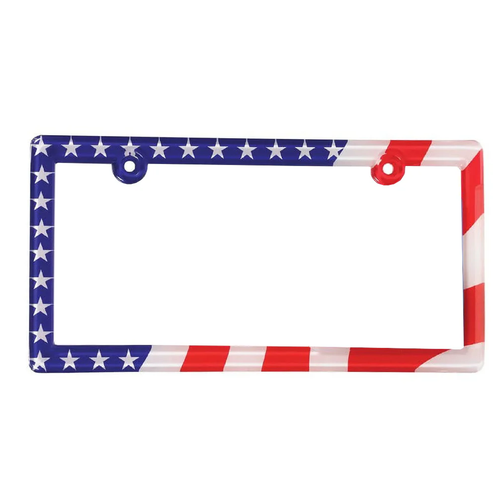 American Flag Plastic License Plate Frame