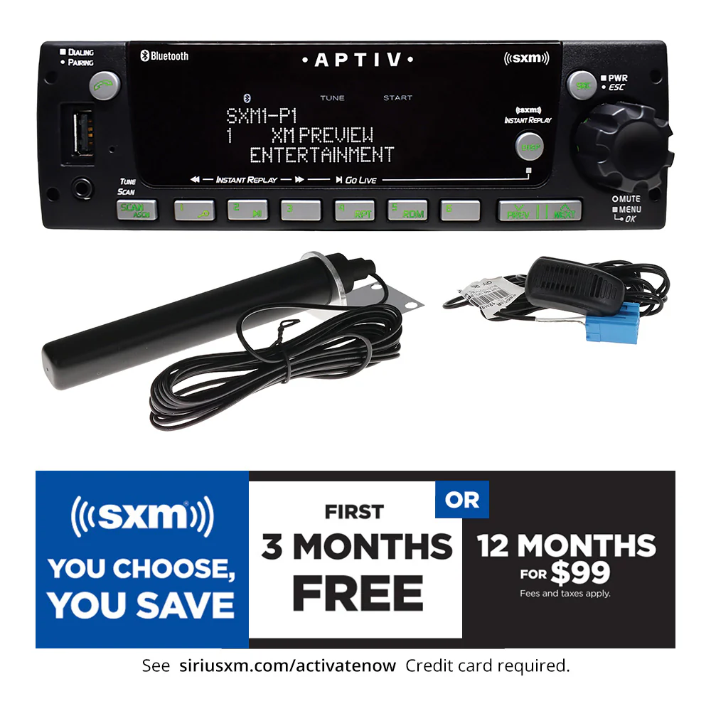 Aptiv Heavy-Duty Radio AM/FM/WB with Integrated Bluetooth ® and Integrated SiriusXM ® Satellite Radio Bundle Pack - Image 8