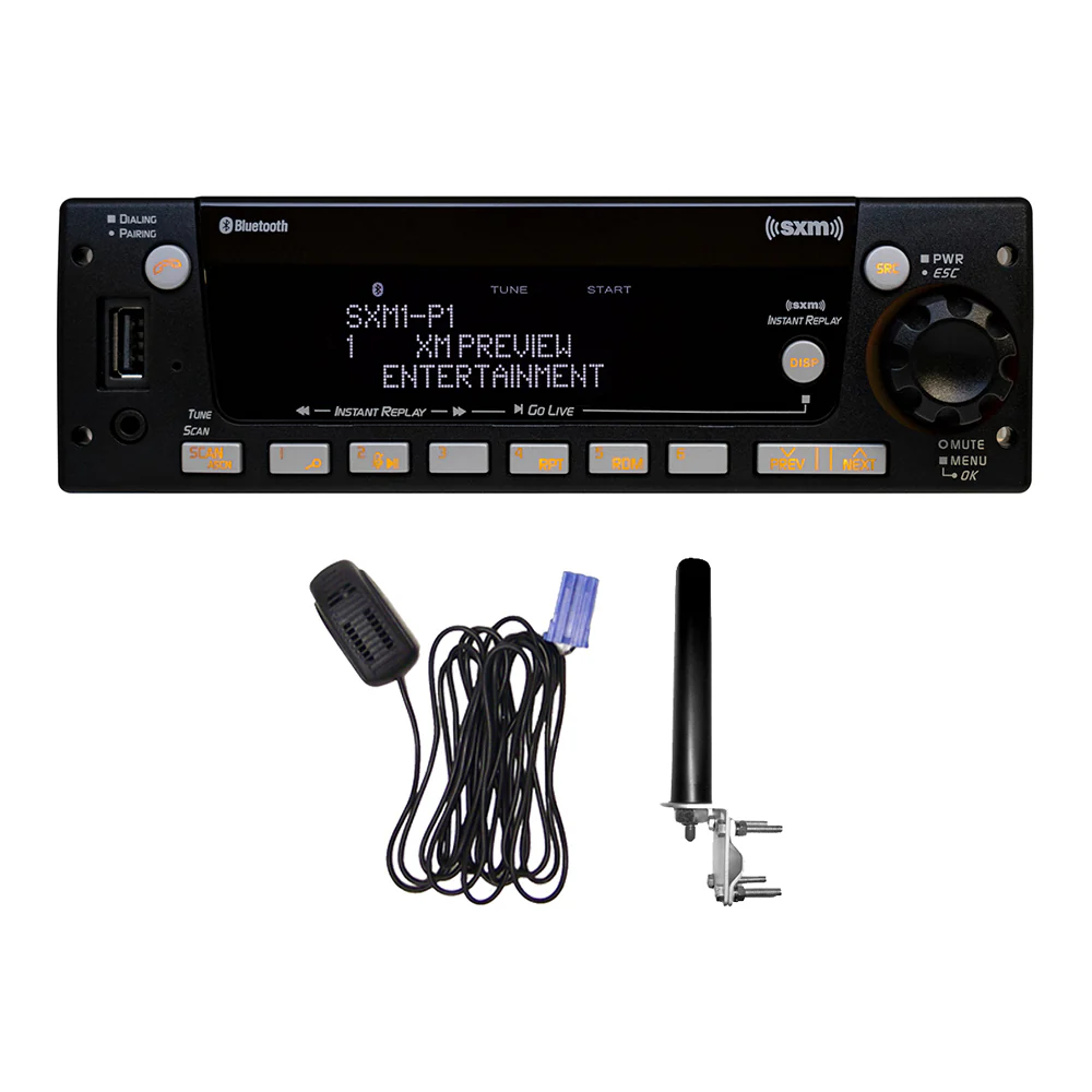Aptiv Heavy-Duty Radio with Integrated Bluetooth and SiriusXM Satellite Radio Bundle Pack for Freightliner Cascadia 2017+