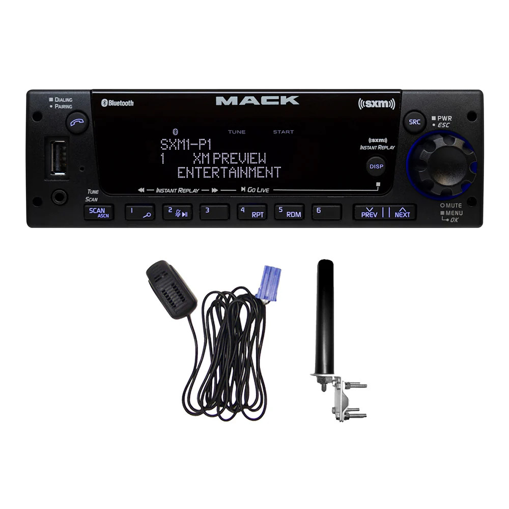 Aptiv Heavy-Duty Radio with Integrated Bluetooth and SiriusXM Satellite Radio Bundle Pack for Mack