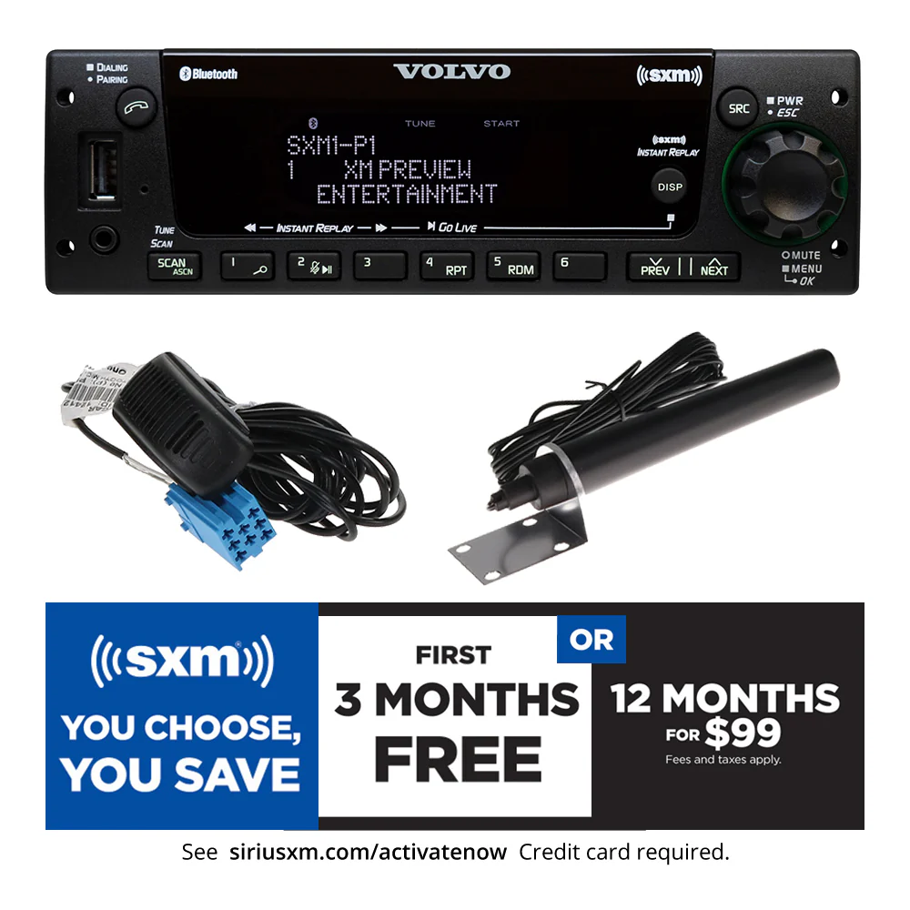 Aptiv Heavy-Duty Radio with Integrated Bluetooth and SiriusXM Satellite Radio Bundle Pack for Volvo - Image 6