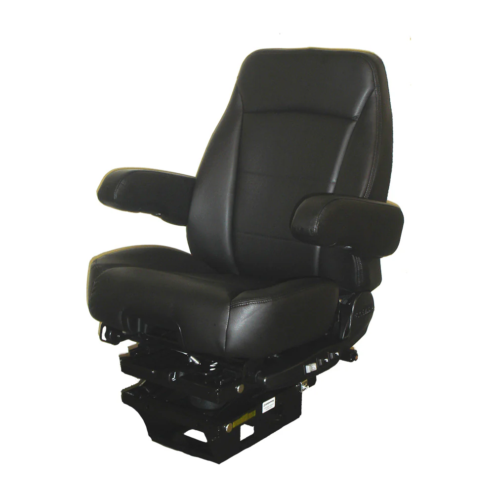 Atlas II Lo Pro DuraLeather Dual Arm Black Mid Back Seat