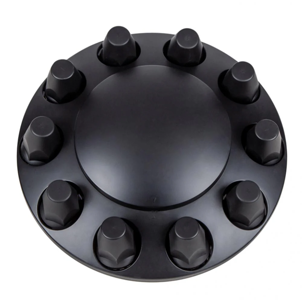 Black ABS Front Axle Covers with 33mm Nut Covers - Image 3