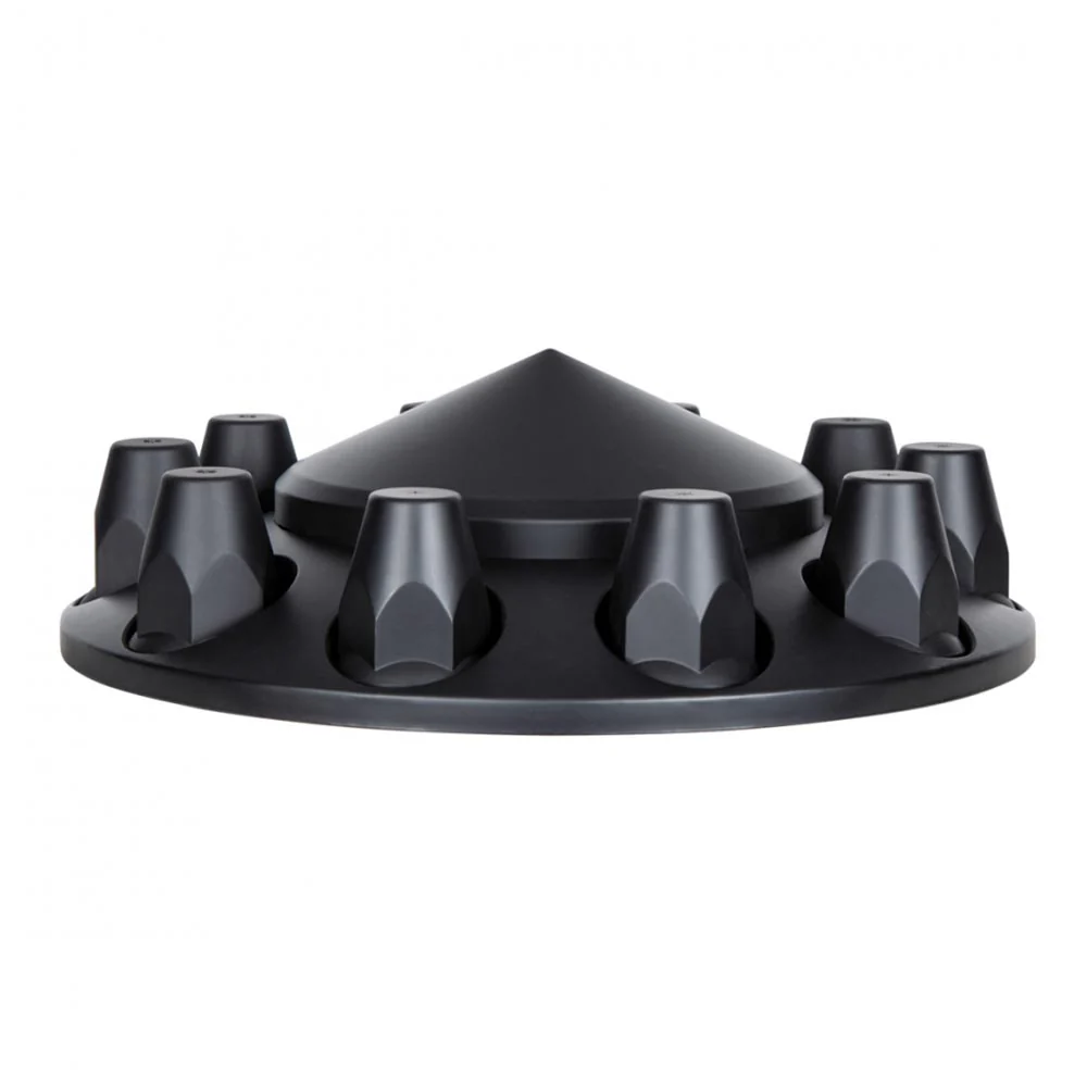 Black ABS Front Axle Covers with 33mm Nut Covers - Image 4
