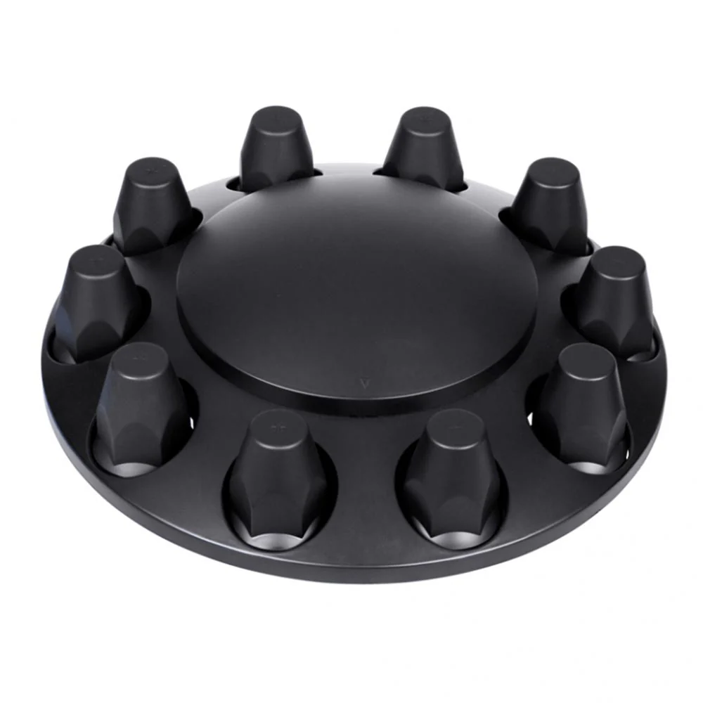Black ABS Front Axle Covers with 33mm Nut Covers - Image 5