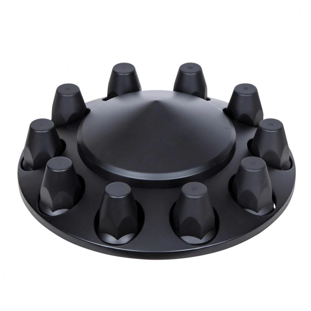 Black ABS Front Axle Covers with 33mm Nut Covers - Image 6
