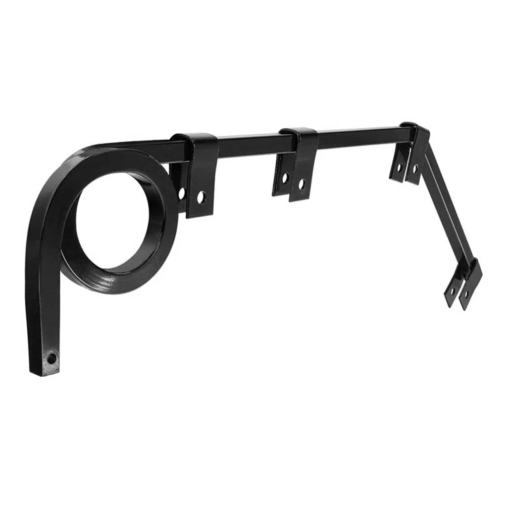 Black Angled Mud Flap Hangers with Single Coil and Mounting Hardware - Image 2