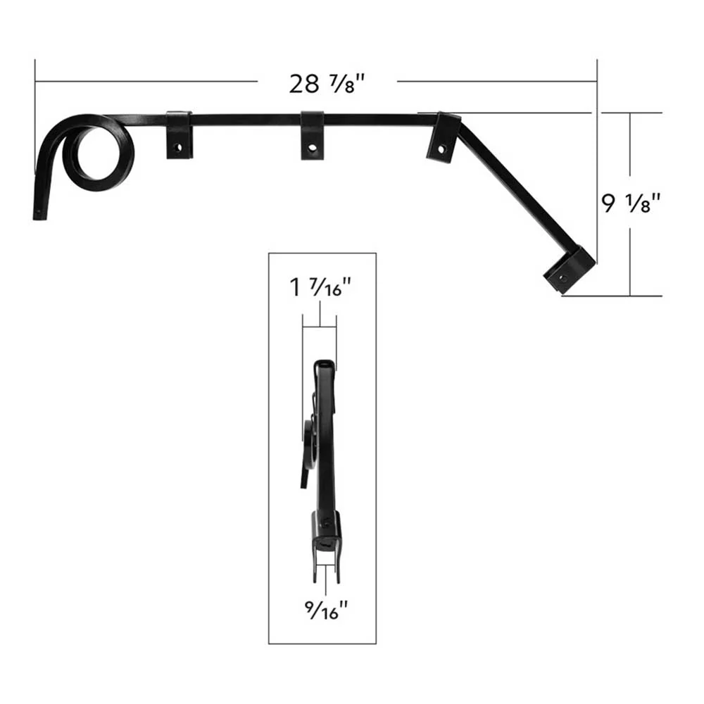 Black Angled Mud Flap Hangers with Single Coil and Mounting Hardware - Image 8