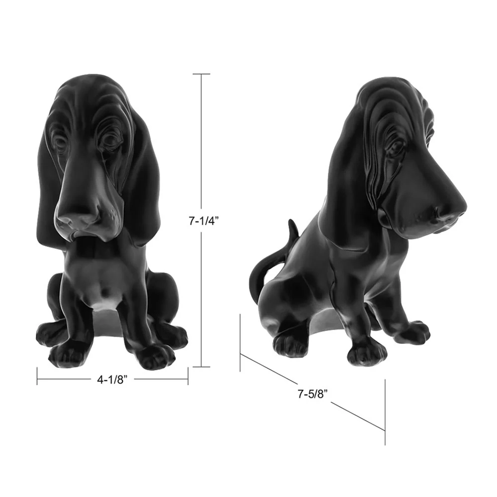 Black Basset Hound Ornament - Image 4