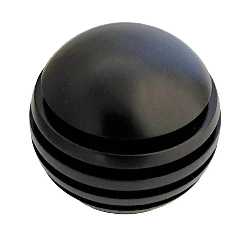 Black Billet Aluminum Ring Grooved Round Air Brake Knob
