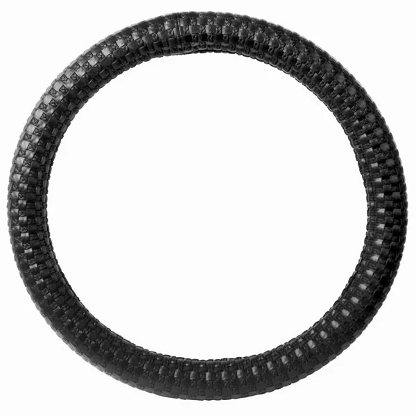 Black Cross Grids Steering Wheel Cover 18"