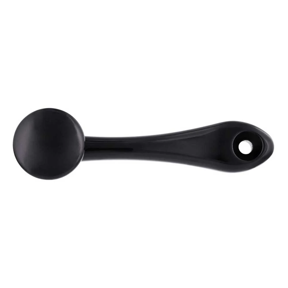 Black Die-Cast Window Crank with 16 Spline 7/16 OD Adapter