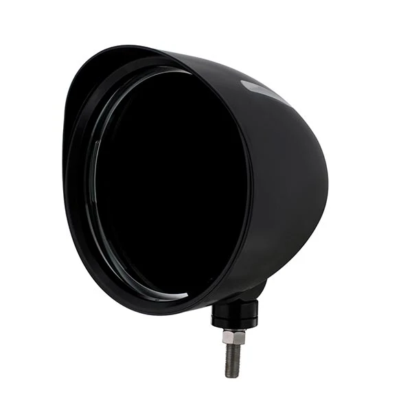 Black Groove Headlight Housing with Visor