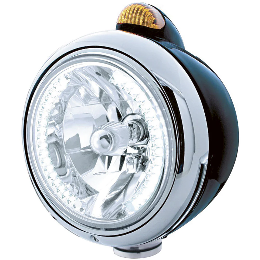 Black Guide H4 Headlight with Dual Function LED - Image 3