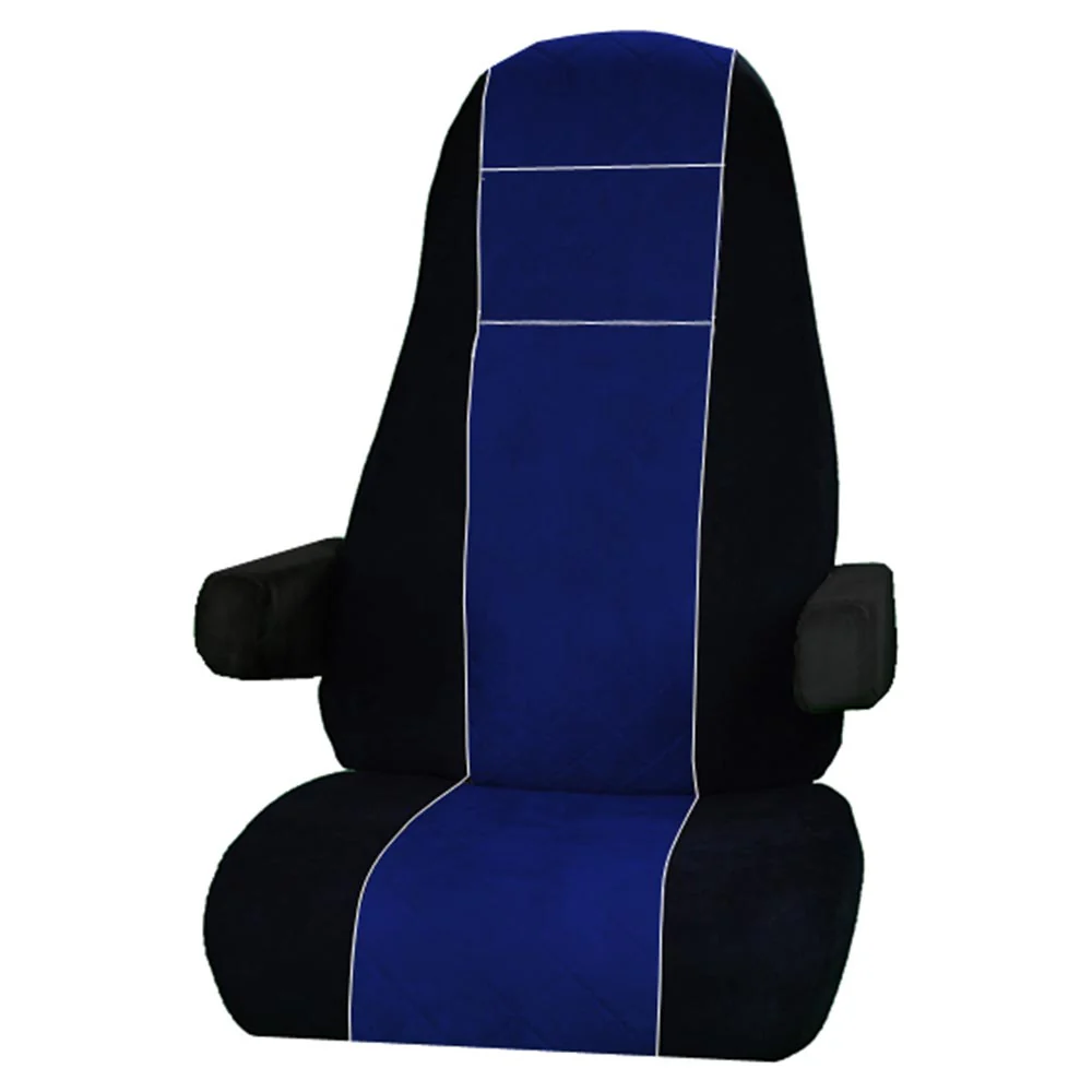 Black Leather & Blue Corduroy Seat Cover for Volvo 2004-18