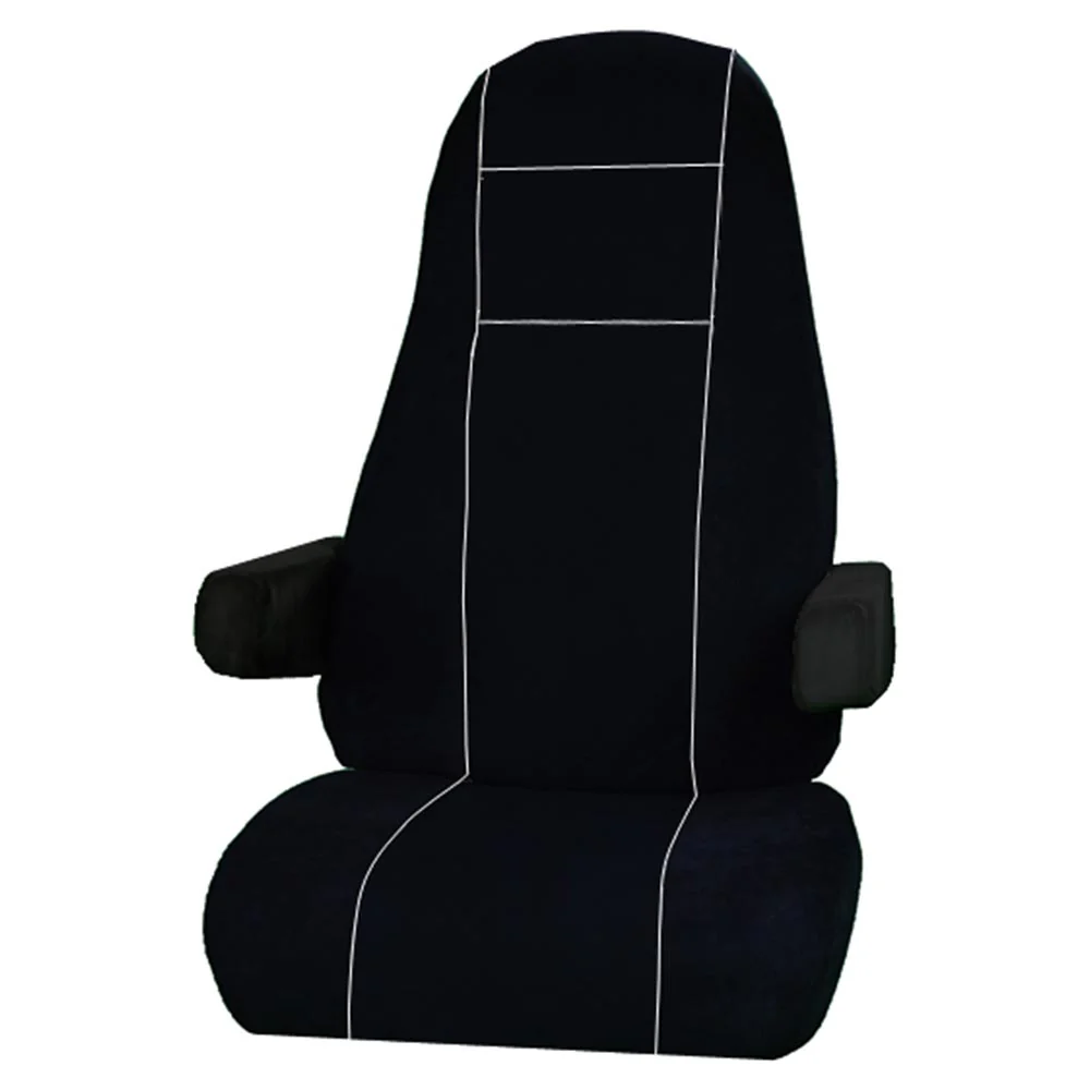 Black Leather & Corduroy Seat Cover for Volvo 2004-18