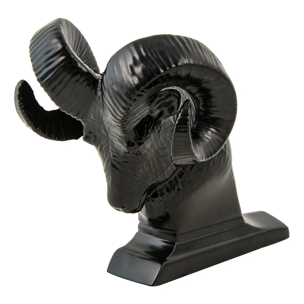 Black Ram's Head Hood Ornament