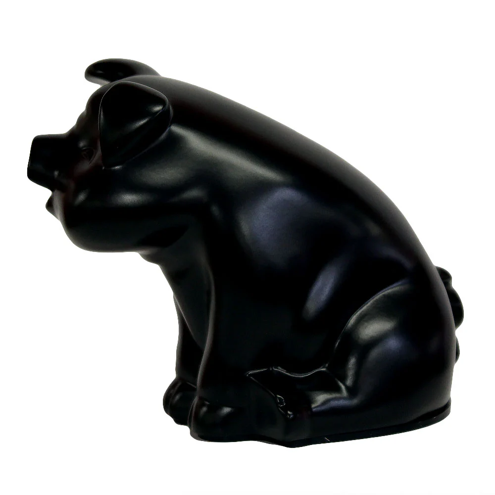 Black Smiling Pig Hood Ornament - Image 2