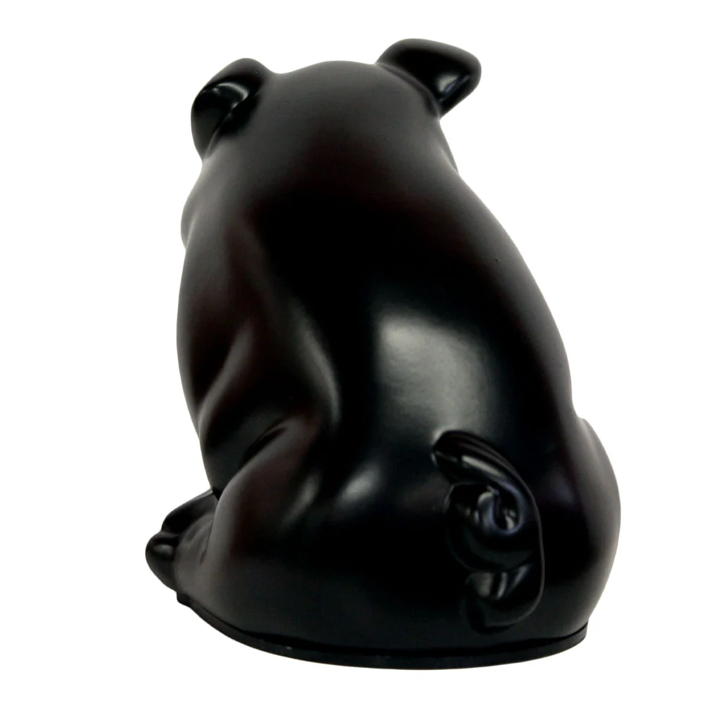 Black Smiling Pig Hood Ornament - Image 3
