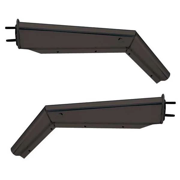 Black Steel Angled Mud Flap Hangers 28.5"L