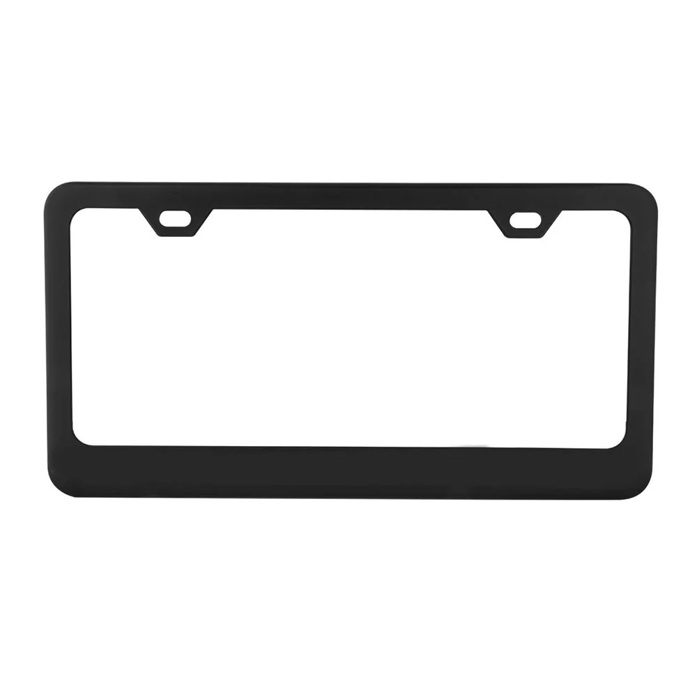 Black Steel License Plate Frame
