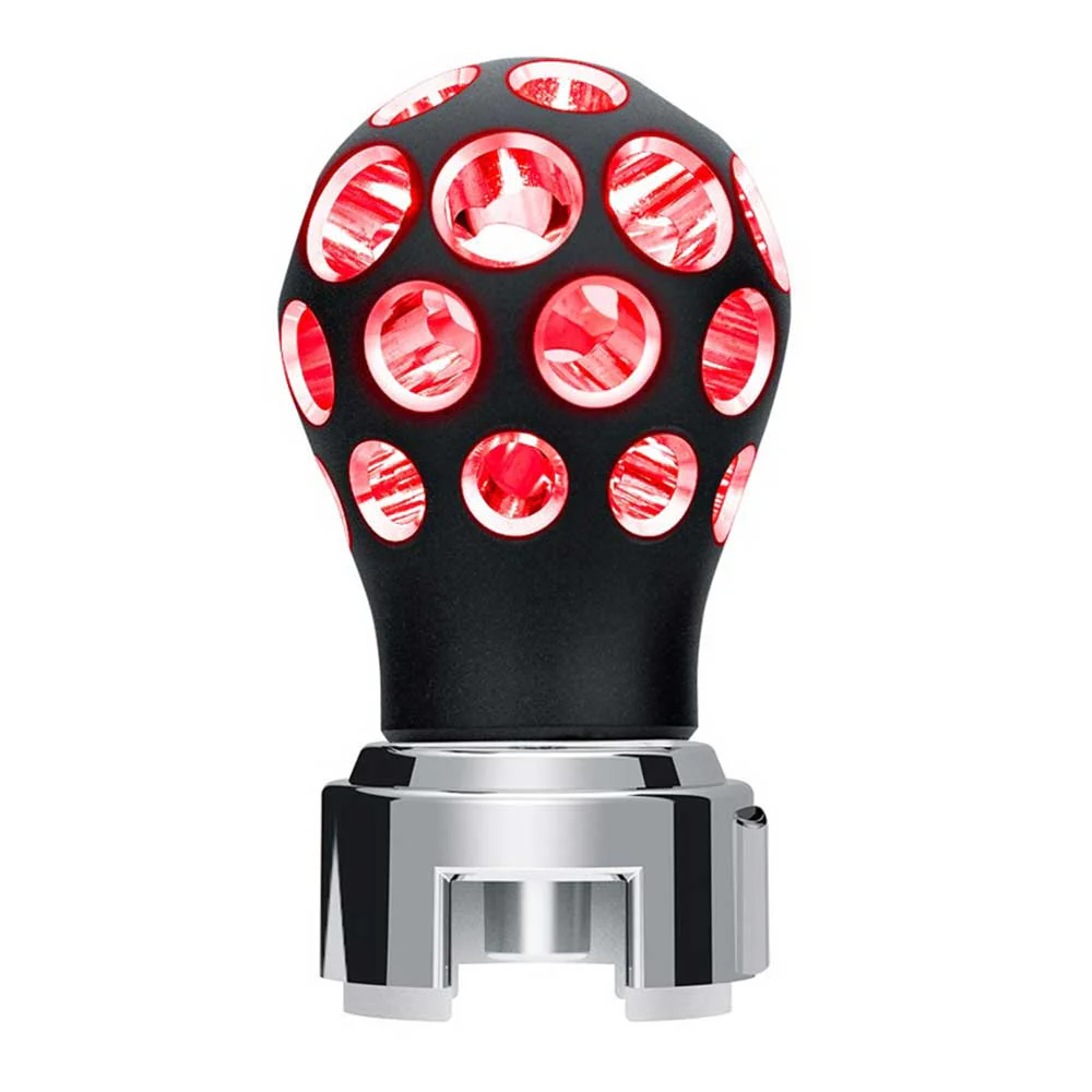 Black Thread-On Anodized Phoenix Style Ball Gearshift Knob with LED 13/15/18 Adapter - Image 11
